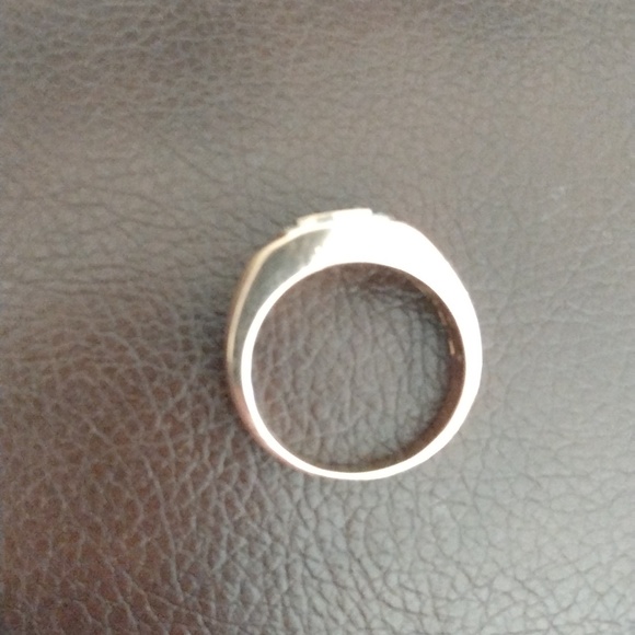 Mens Rose Gold Ring with Black and white diamonds 💞 sz 10.5 - Picture 7 of 9